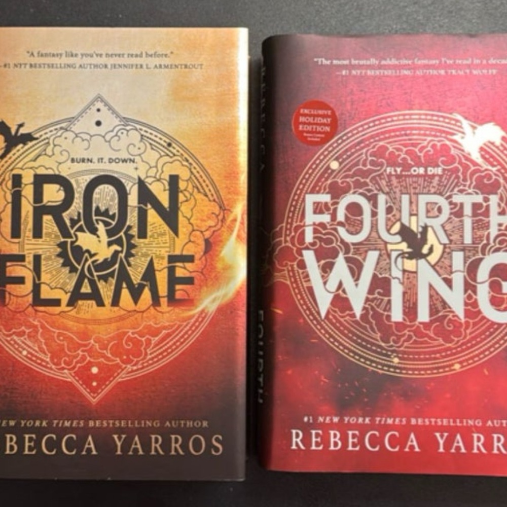 Iron Flame and Fourth Wing Books